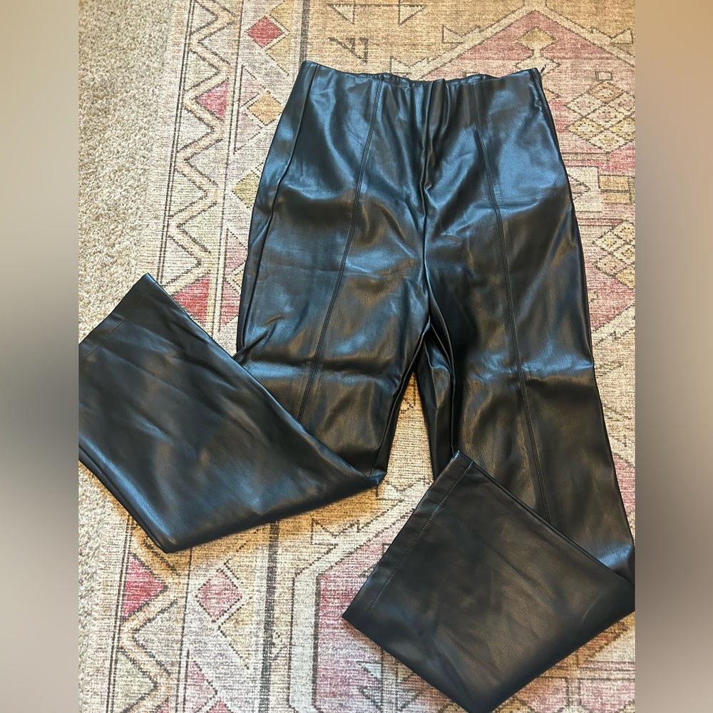 Lulus Black Faux Leather pants NWT